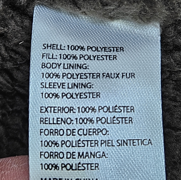 Barn Jacket By Weatherproof ~ quilted waterproof blue w/ brown sherpa lining - Picture 8 of 16
